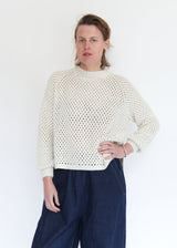 Jane Crochet Sweater - Cream
