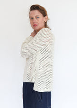 Jane Crochet Sweater - Cream