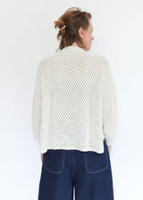 Jane Crochet Sweater - Cream