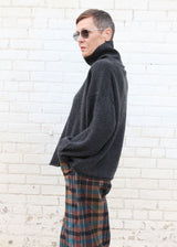 Cashmere High Neck Sweater - Charcoal