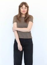 Pointelle Baby Tee - Earth
