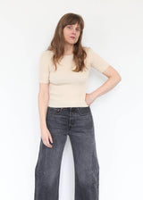 Rib Tee - Natural