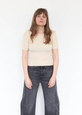 Rib Tee - Natural