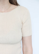 Rib Tee - Natural