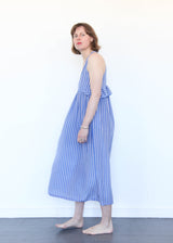 Silk Striped Maxi Dress