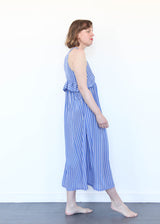 Silk Striped Maxi Dress
