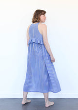 Silk Striped Maxi Dress
