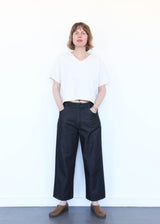 S/S Crop V-Neck