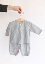 Baby Peasant Shirt - Indigo Gem