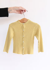 Baby Rib Cardigan - Dried Lemon