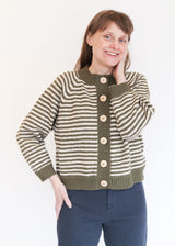 Striped Bomber - Olive