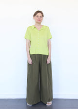 High Gauge Knit Blouse - Lime