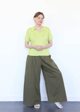 High Gauge Knit Blouse - Lime