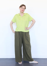 High Gauge Knit Blouse - Lime