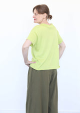 High Gauge Knit Blouse - Lime
