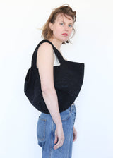 Crochet Bowl Tote - Black Paint