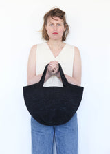 Crochet Bowl Tote - Black Paint