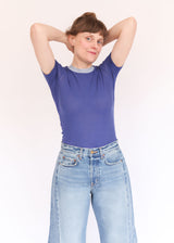 Ringer Tee - Bright Blue/Light Blue