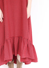 Angelina Dress in Check Seersucker - Russelia
