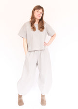 Short Sleeve Crop Crew - Nebbia