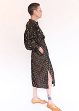 Popover Dress - Ditsy Block Print