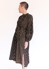 Popover Dress - Ditsy Block Print