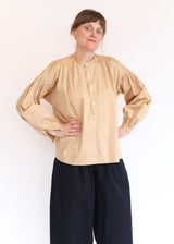 Peasant Blouse - Antique Gold Sateen