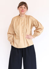 Peasant Blouse - Antique Gold Sateen