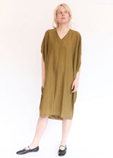 Draped Dress - Dark Olive