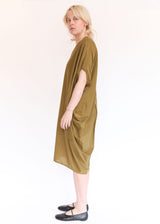 Draped Dress - Dark Olive