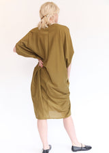 Draped Dress - Dark Olive
