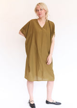 Draped Dress - Dark Olive