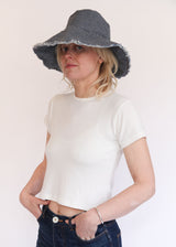 Sun Hat - Railroad Stripe Denim