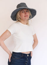 Sun Hat - Railroad Stripe Denim