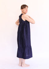 Tiered Chemise - Navy Ikat Dot
