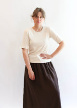 Rib Tee - Natural