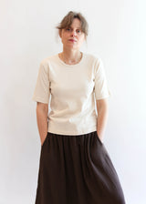 Rib Tee - Natural