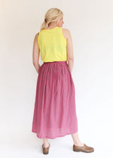 Gingham Check Skirt - Pink