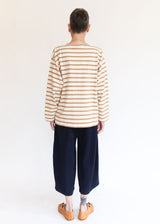 UNDYED Stripe Pullover - Natural/Camel