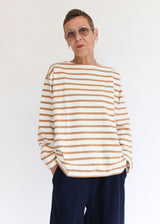 UNDYED Stripe Pullover - Natural/Camel