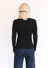 Rib Pullover - Black