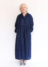 Indigo Linen Dress - Dark Indigo