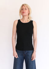 Rib Tank Top - Black