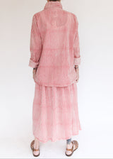 Drawstring Skirt - Red Stripe