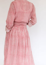 Drawstring Skirt - Red Stripe