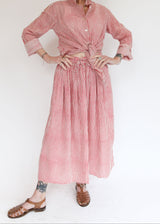 Drawstring Skirt - Red Stripe