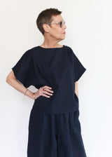 Box Top w/ Micro Wave Texture - Navy