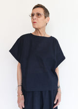 Box Top w/ Micro Wave Texture - Navy