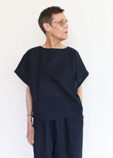 Box Top w/ Micro Wave Texture - Navy
