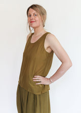 Loose Tank Top - Dark Olive